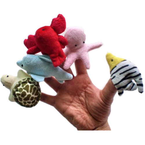 10x Set Meerestier-Fingerpuppen, Plüsch, pädagogisch 2