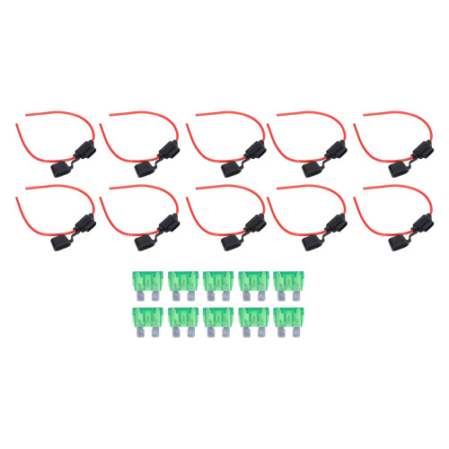 10Set Inline-Sicherungshalter Schmelzwiderstand 1