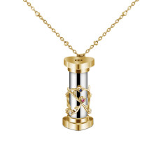 Mini-Kaleidoskop-Halskette Goldmessing Anhänger Kinder-Geschenk