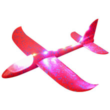 LED Light Up Foam Glider Plane Dual Flight Modes Kids Gift
