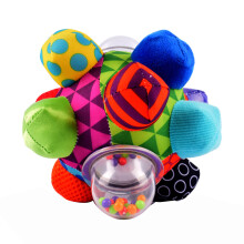 Mehrfarbiges Bumm-Ball-Rassel- Spielzeug für Babys