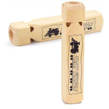 2x Holz-Zugpfeife, 4-Ton, pädagogisches Musikspielzeug für Babys