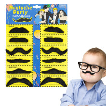 12 Stück Party-Maskerade-Aufkleber-Bart und Schnurrbart Set