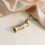Mini caleidoscoop halsketting goudkleurig messing medaillon 3