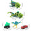 Pull Back Dinosaur Airplane Track Toy Kids Cargo Plane Play Gift 2