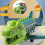 Pull Back Dinosaur Airplane Track Toy Kids Cargo Plane Play Gift 5