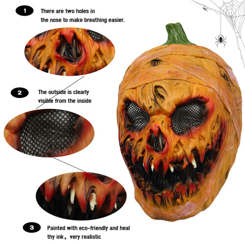 Maschera Zucca in Lattice per Costume Halloween 2