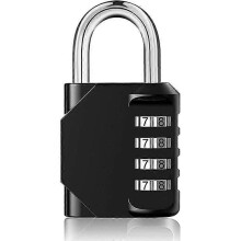 Combination Padlock Heavy Duty Combination Lock - 4 Digit Combination Lock for Gym, School, Gate, Shed, Garage, Storage, Luggage Lockers and Toolbox