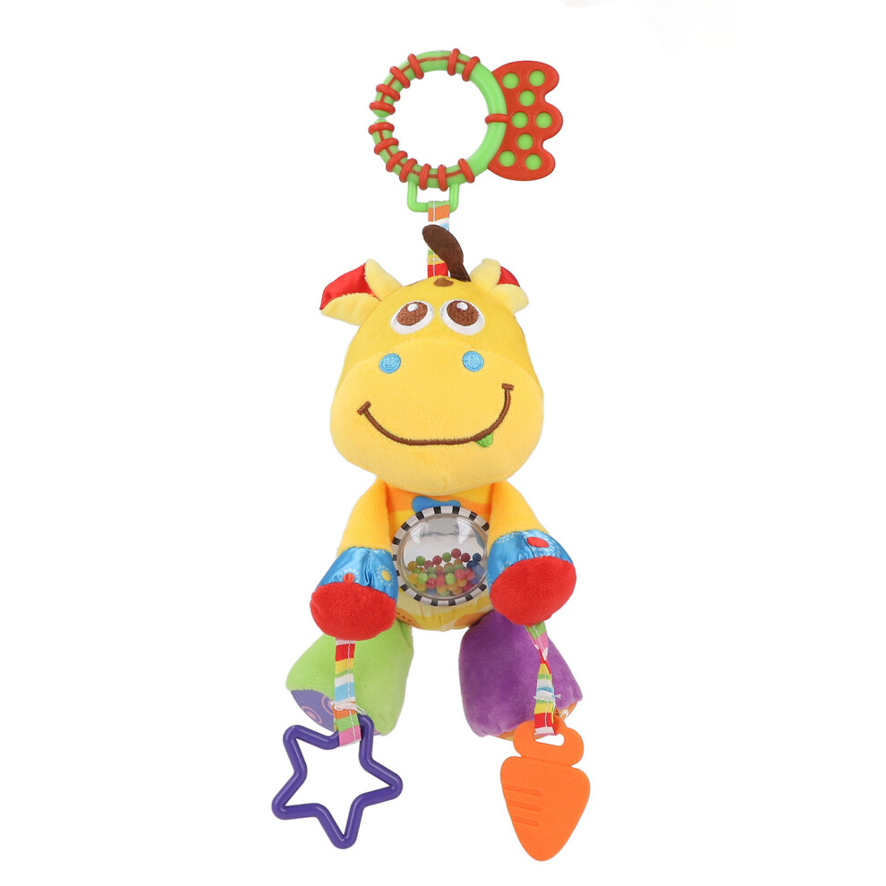 ( Bee) Stroller Rattle Toy Odorless Baby Comforter Hanging Teether Yellow