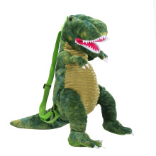 (Green) Dino-Rucksack 3D Plüsch Grün Reise Schule Camping