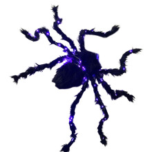 Halloween-Lichtspinne Groß Glühend Schwarz Deko Indoor
