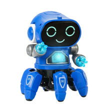 (Blue) Sechs-Klauen-Tanzender Singender Roboter Spielzeug Blau