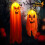 2x Halloween-Geist mit LED-Licht Garten Deko 5