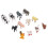 12 Mini-Tiermodelle, pädagogisch, realistisch, Bauernhof-Set, 3+ 3