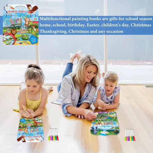 Löschbares Malbuch mit 6 Stiften Doodle Set für Kinder 2