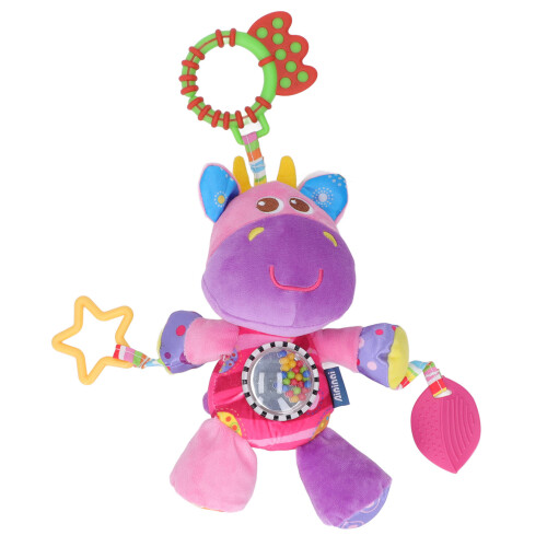 (Colorful Calf) Stroller Rattle Toy Odorless Baby Comforter Hanging Teether 1