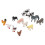 12 Mini-Tiermodelle, pädagogisch, realistisch, Bauernhof-Set, 3+ 2