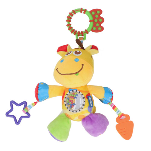 (Yellow Bee) Stroller Rattle Toy Odorless Baby Comforter Hanging Teether 1