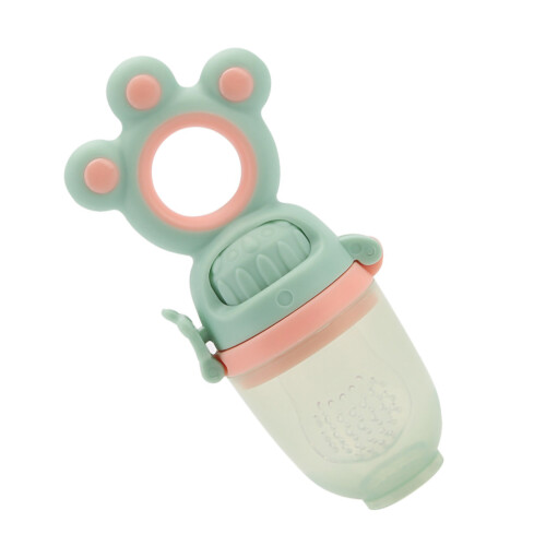 (Cyan) Baby Fruit Bite Feeder Silicone Cute Shape Cyan 2