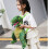 (Green) Dino-Rucksack 3D Plüsch Grün Reise Schule Camping 4