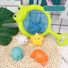 (Type B with Net) Baby Badspielzeug Licht animierte Tiere Wasser Flashing