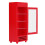 (Red) Vertikalkühlschrank 1:12 Holz DIY Rot 5