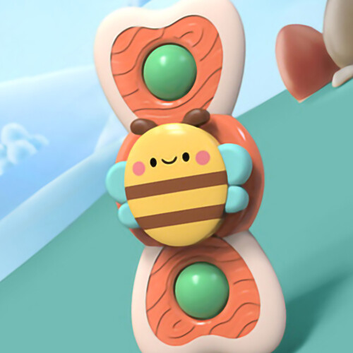 (2 Leaf Bee) 3pcs Baby Suction Puzzle Bath Toys 2