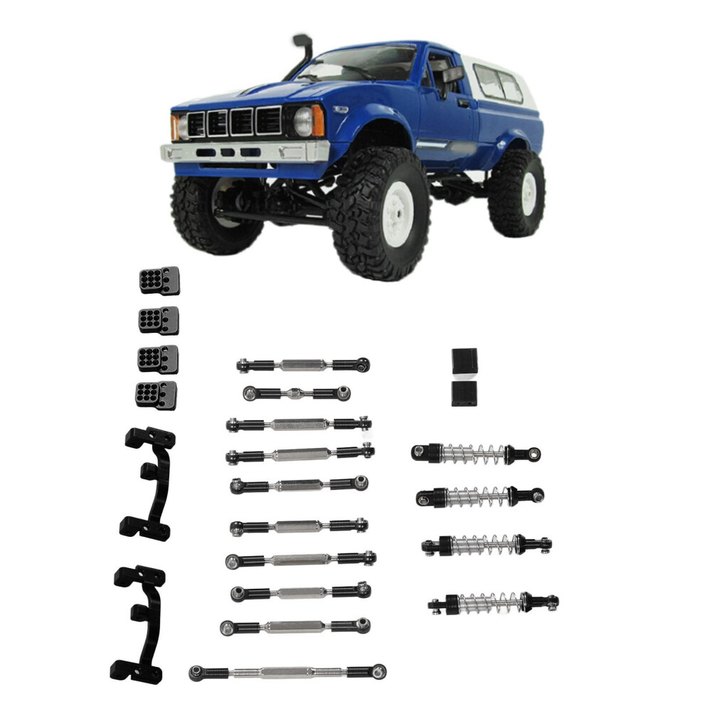 Aluminum Alloy Shock Absorber Kit For Wpl C24, C14, C14k, C24k Rc Car Black 7901357210995