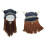 Creative Parent-Child Beard Horns Beanie Hat Handmade-M Brown 1
