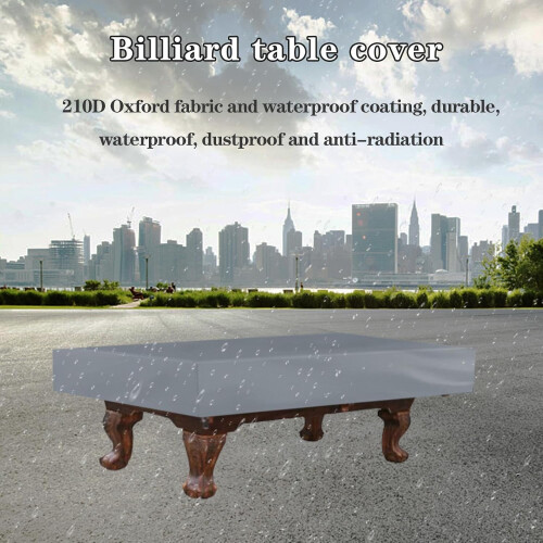 8ft Pool Table Cover Waterproof Motorized Protector With 8 Motors Silver 1
