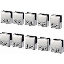 10 Pack 304 Stainless Steel Glass Clamps Suitable for 6-10mm Window Glass Adjustable Flat Glass Bracket Staircase Balustrade Polished Handrail-2025-ss