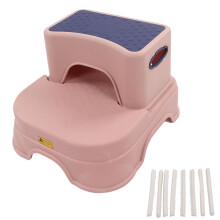 (Pink Purple) Verstellbarer Kinder-Trittstufen, rutschfest, 2-stöckig