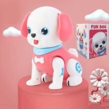 (Pink) Roboterhund Spielzeug Gehend Bellend Licht Elektronisch Rosa