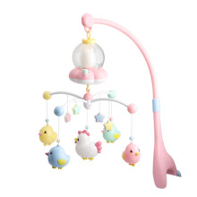 (Pink) Mobile musicale per culla con luce notturna verde