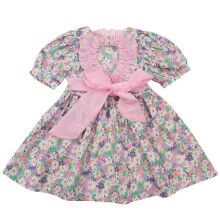 (Purple 35.4in) Vestito Bambina Maniche Lanterna Fiore Viola 35.4in
