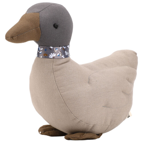(Grey) Donskussen Eend Knuffel Beige