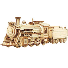 Holz-Mechanikzug-Modell, 3D-Puzzle Lernspielzeug