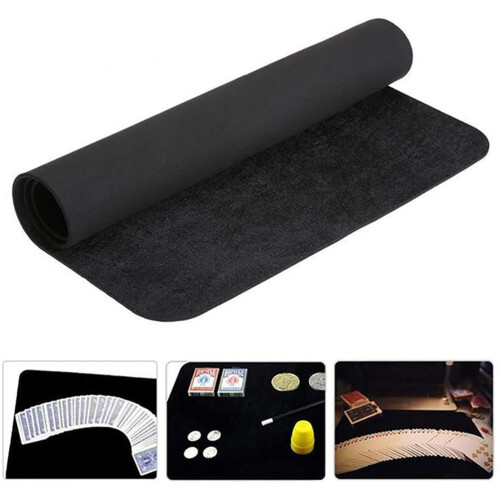 Black Poker Card Deck Mat Topper Close Up Tricks Wizard Props