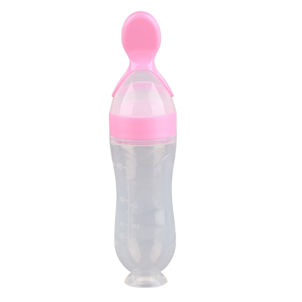 90ml Silicone Baby Feeding Spoon Training Cereal Feeder
