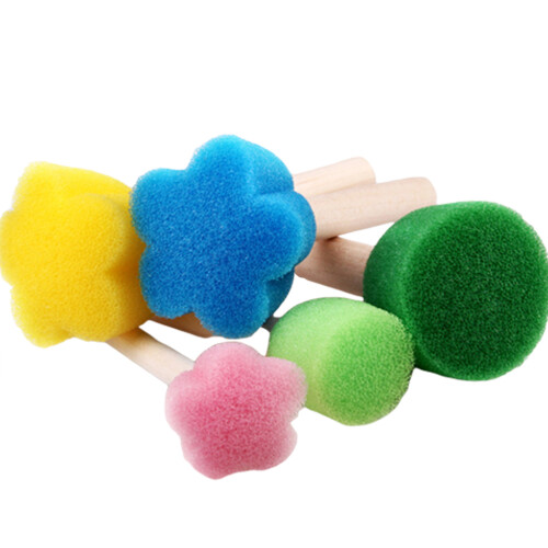 4/5Pcs Children Sponge Brushes Painting Roller Graffiti