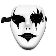 Halloween-Horror-Clown-Maske aus Kunststoff für Karneval
