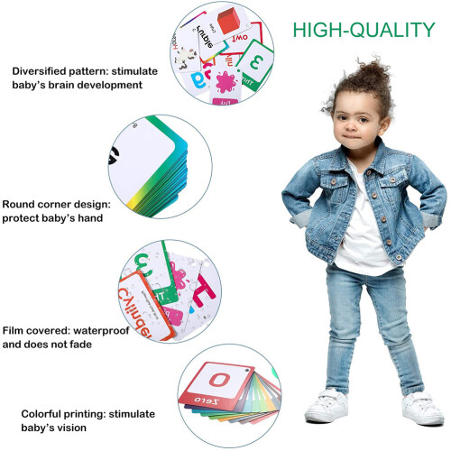 4Pcs Kids Flash Cards Early Learning Set 2