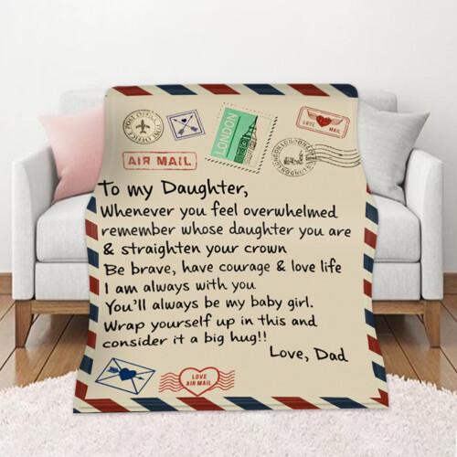 Fleece-Decke mit Buchstaben-Print für Tochter-Geschenk 2