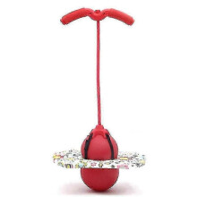 (Red) Explosion-Proof Jumping Ball Toy with Handle, Anti-Burst Balance Board Exercise Bouncing Ball for Kids Sports Training-2025-ss