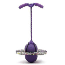 (Purple) Explosion-Proof Jumping Ball Toy with Handle, Anti-Burst Balance Board Exercise Bouncing Ball for Kids Sports Training-2025-ss
