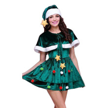 Kerstboomkostuumaccessoire inclusief kerstmuts,-Groene M