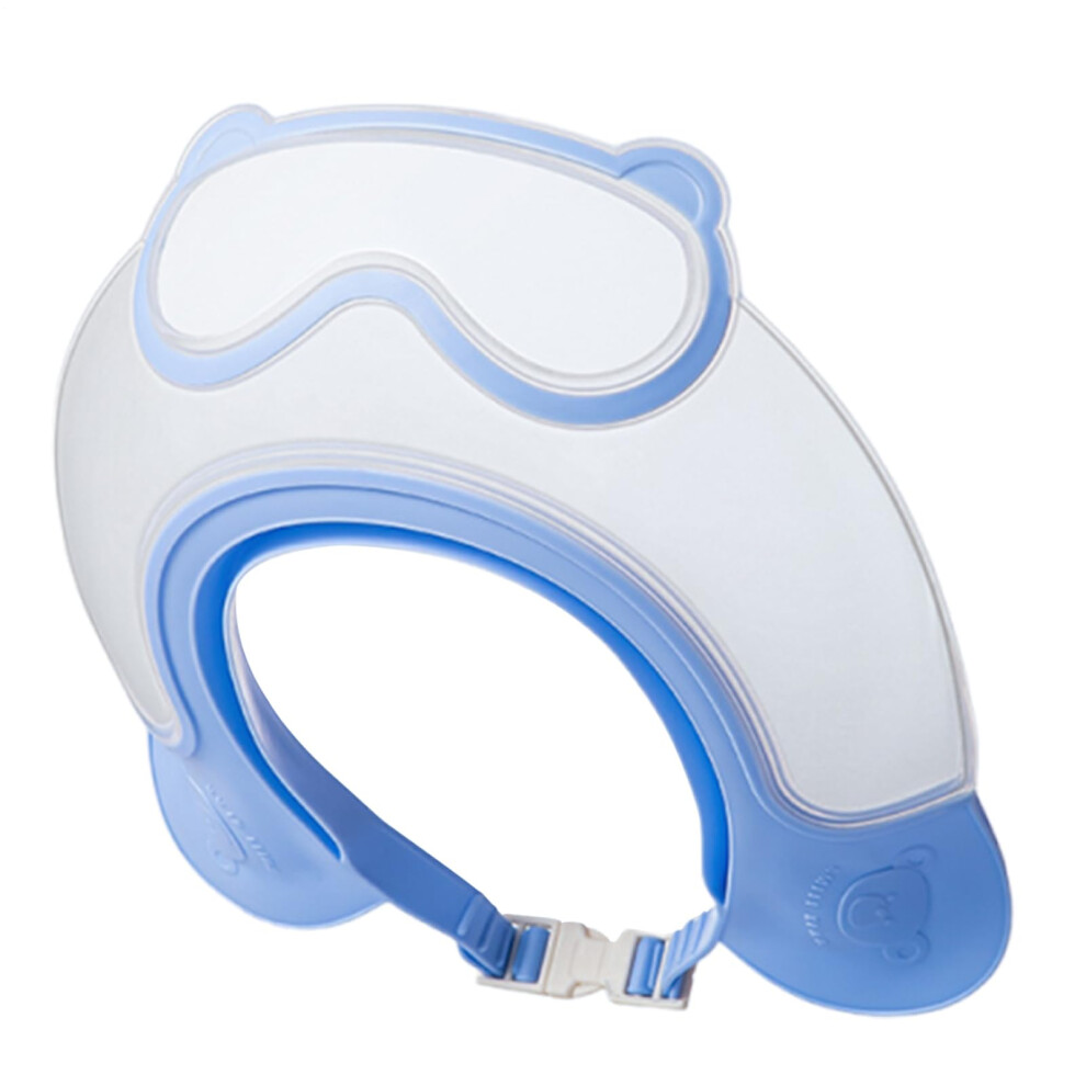 Small Kids Shower Shield Adjustable Baby Bath Cap Waterproof Shampoo Visor Eye Guard 9.06X9.06x2.76 Inches Blue