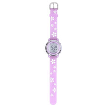 (Purple) Mädchen Sportuhr 3D Cartoon wasserdicht LED Alarm Lila