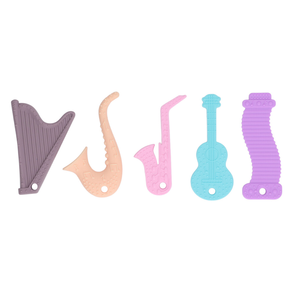 5pcs Teething Toys Soft Silicone Shape Baby Chew Teether