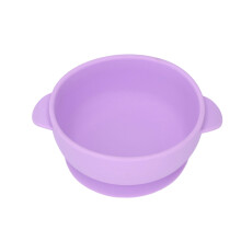 (Light Purple) Baby-Saugnapfschale aus Silikon mit Griffen Lila